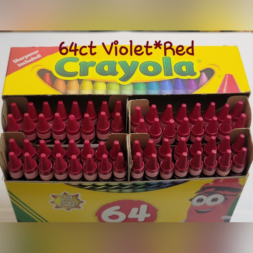 (64)Crayola Crayons (Violet Red) Single Color Bulk Lot
